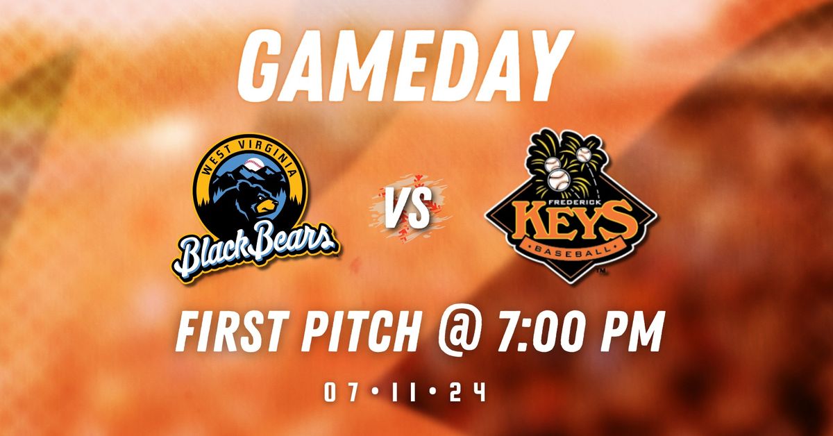 West Virginia Black Bears vs. Frederick Keys @7:00pm