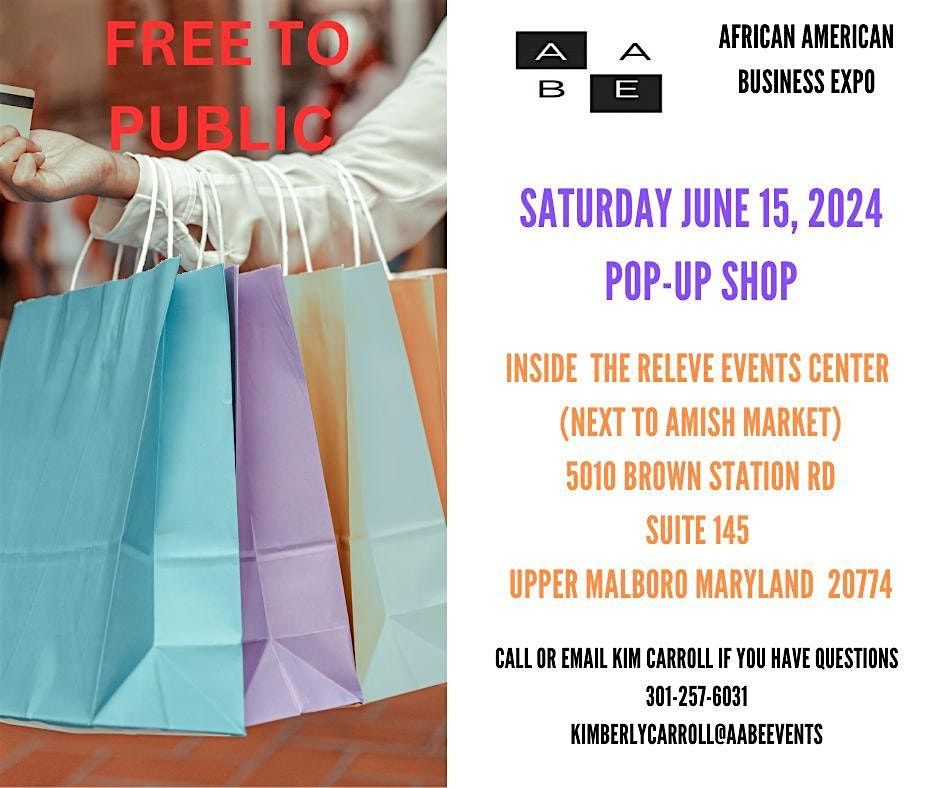 African American Business Expo Pop-Up Shop