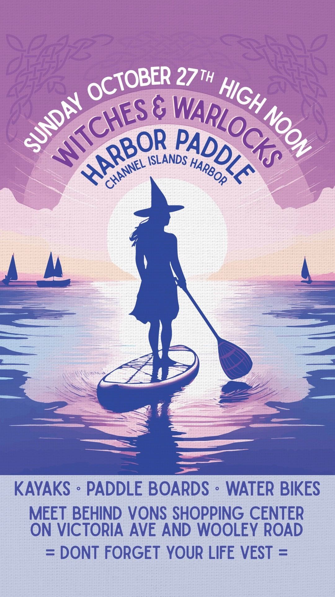 Witches and Warlocks Halloween Paddle