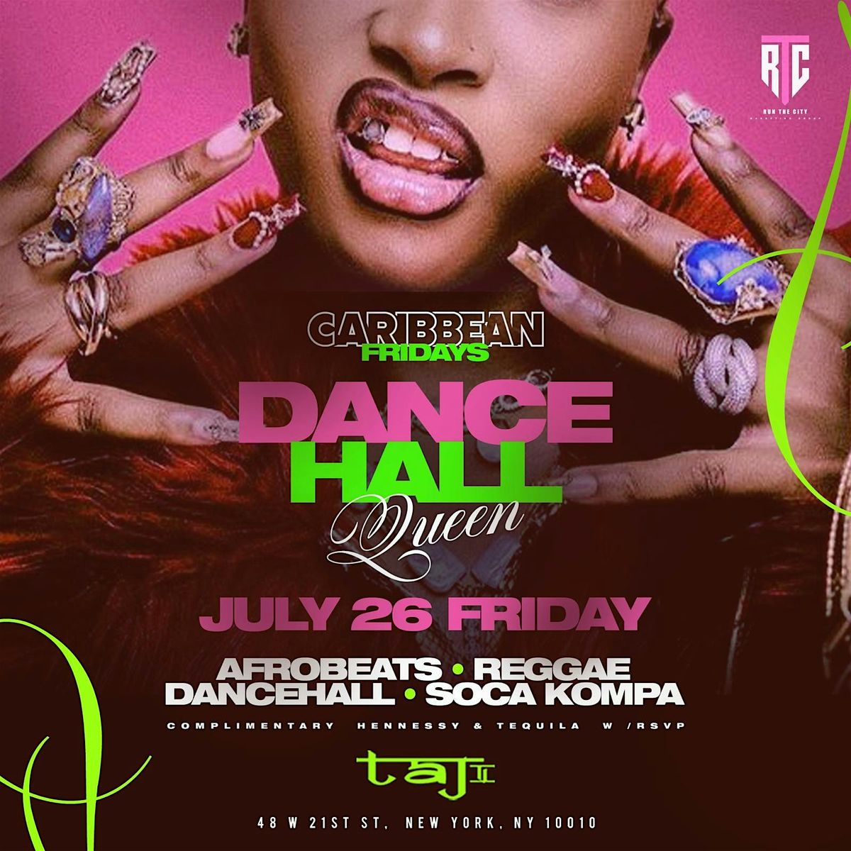 Caribbean Fridays Dancehall Queen  @  Taj: Free entry with RSVP