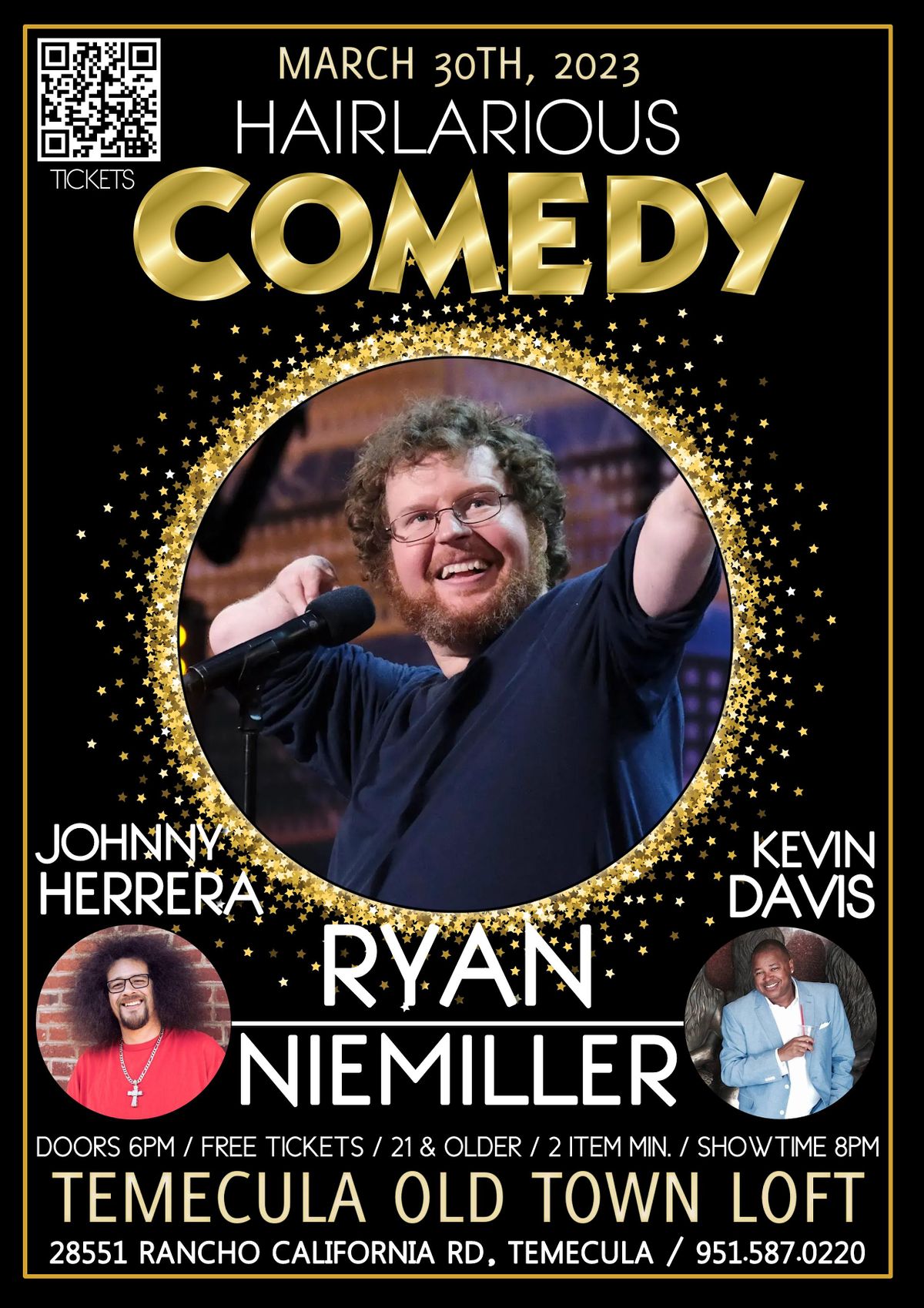 HAIRlarious Comedy Show W\/ Kevin Davis & Ryan Niemiller