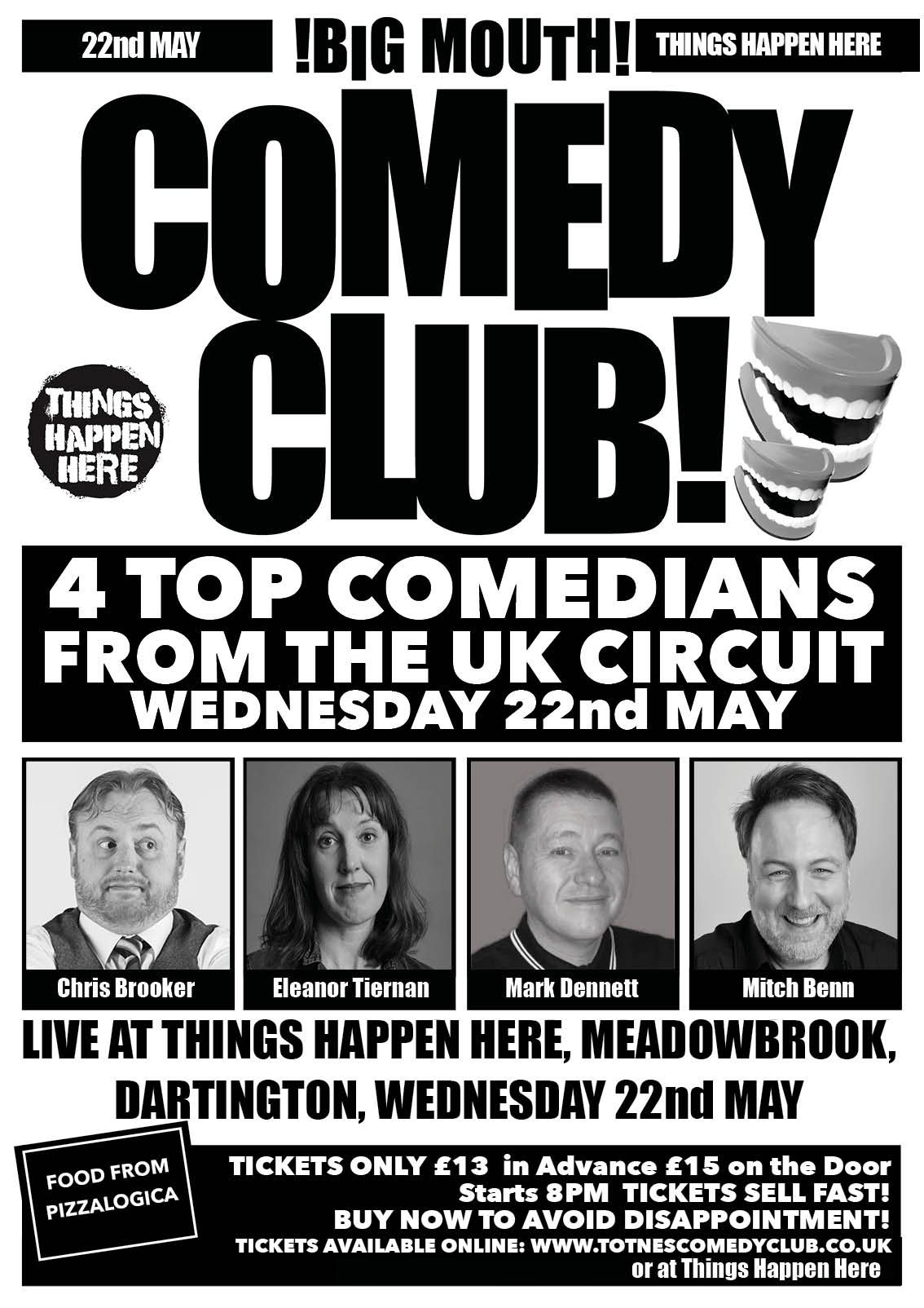 Bigmouth Comedy presents Mitch Benn, Eleanor Tiernan & Mark Dennett.