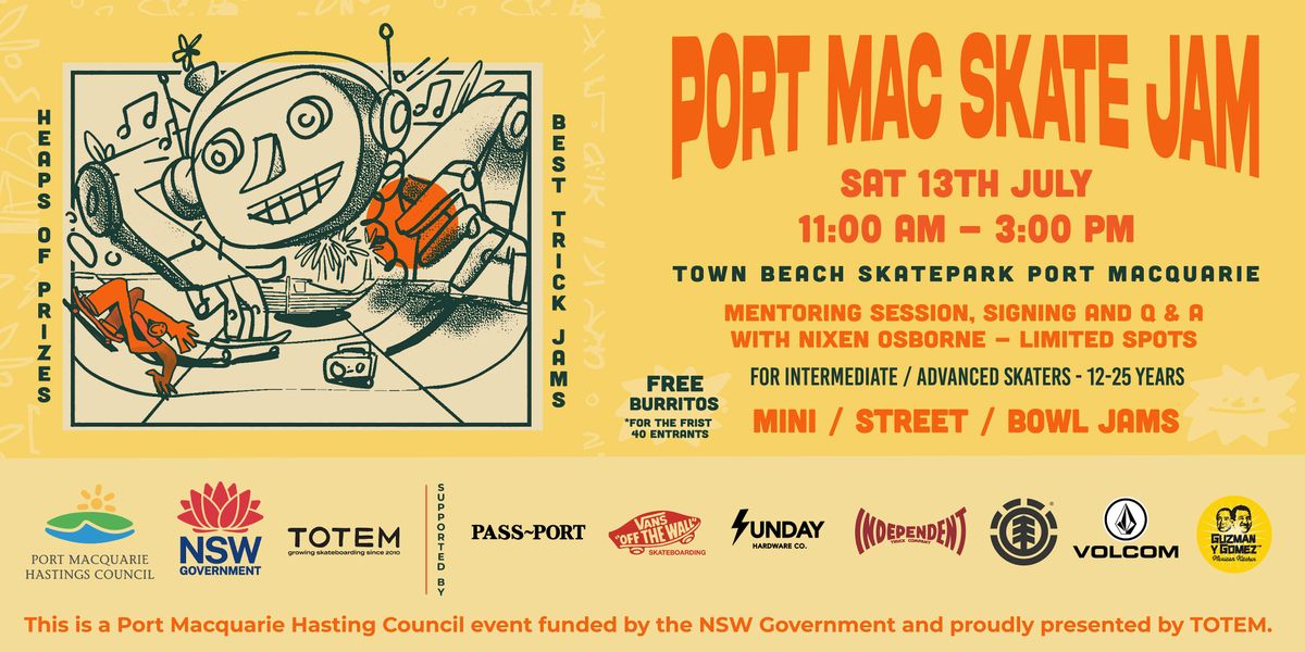 Port Mac SKATE JAM: Mentor Session, Signing &  Best Trick JAM