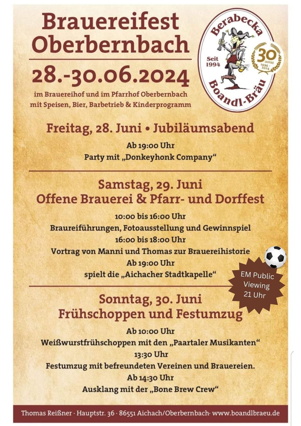 Brauereifest Oberbernbach