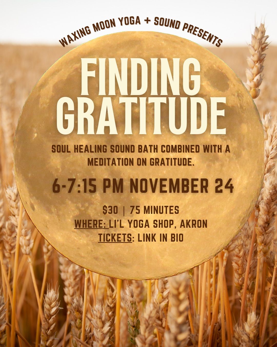 Finding Gratitude: Sound Bath