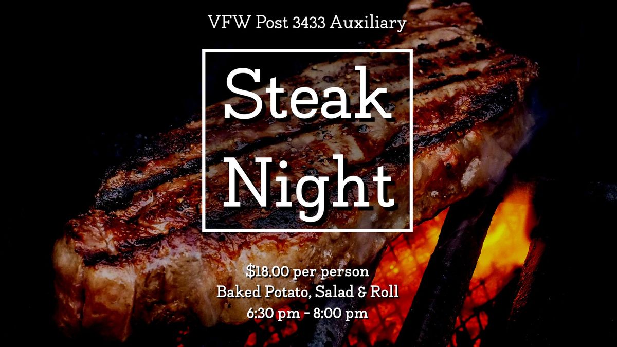 Auxiliary Steak Night with Music by Music Man