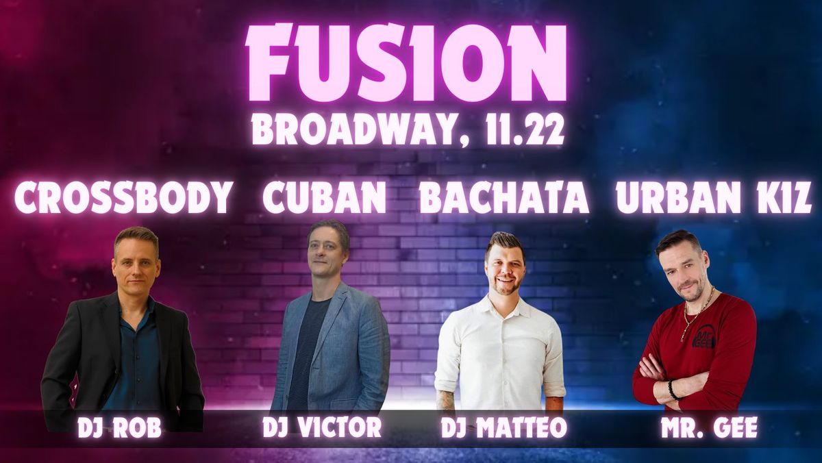 FUSION PARTY 11.22. (4 rooms) @ CUBAN - BACHATA - URBAN KIZ - CROSSBODY