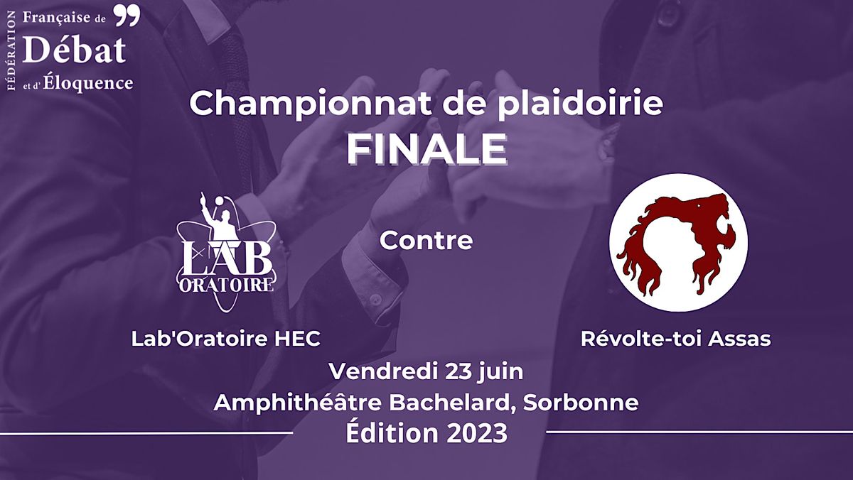 Finale du Championnat de Plaidoirie