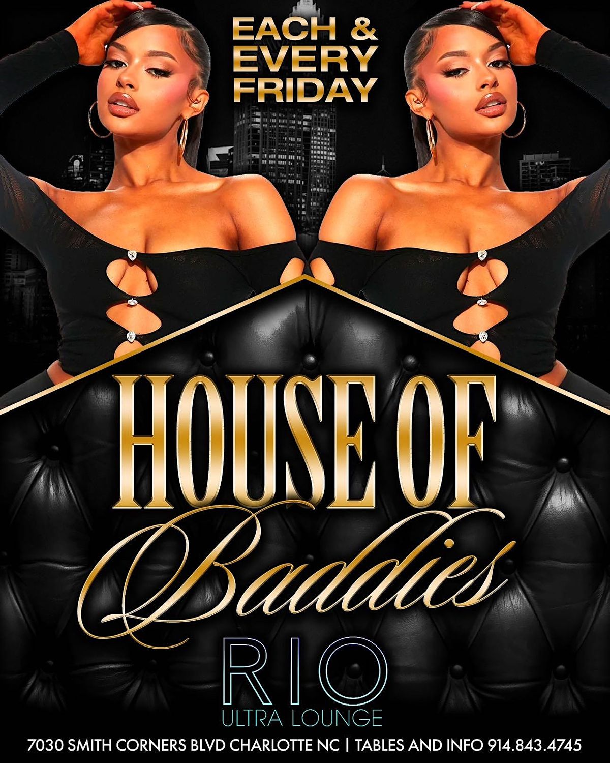 House of baddies at rio lounge! 2 bottles $400