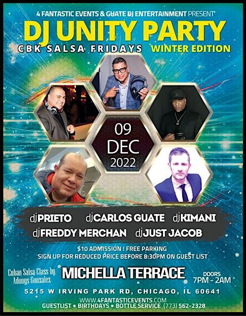 DJ UNITY Party Salsa Friday (Winter Edition) @ Michella\u2019s Nightclub