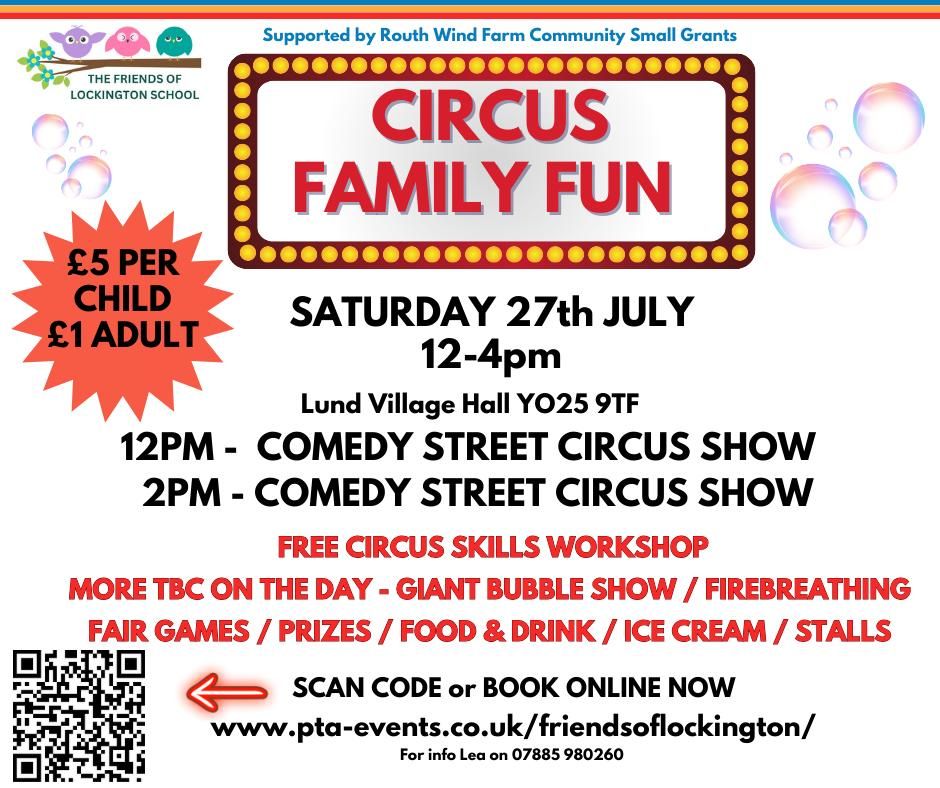 Craft Fair and an irresistibly fun family circus extravaganza afternoon!