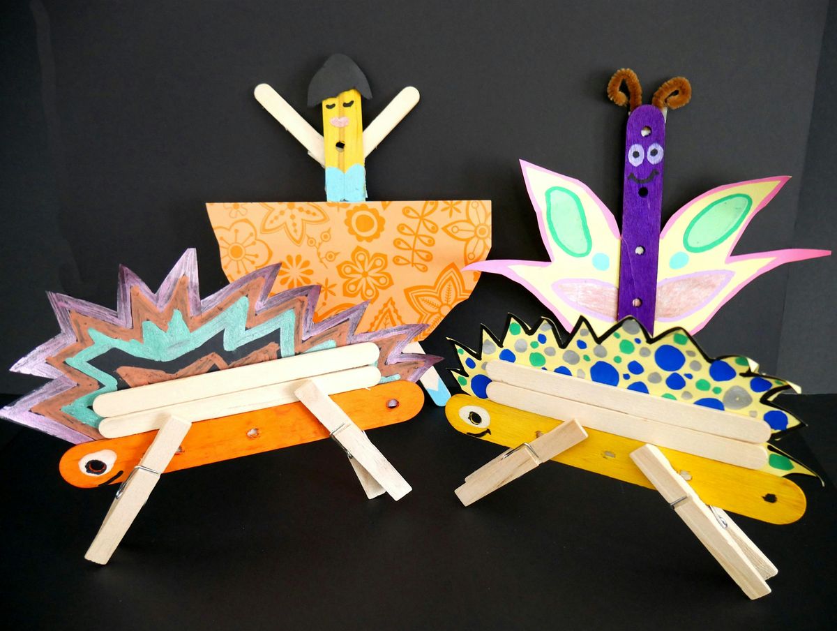 Stick Creatures (mixed media) for 5\u20138-year-olds