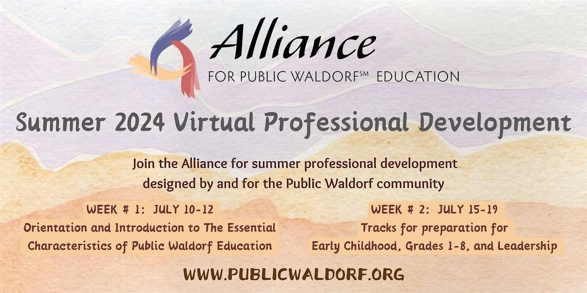 Alliance Summer 2024: Virtual Professional Development