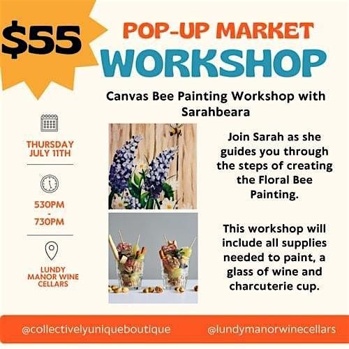 Floral Bee Painting Workshop with SarahBeara