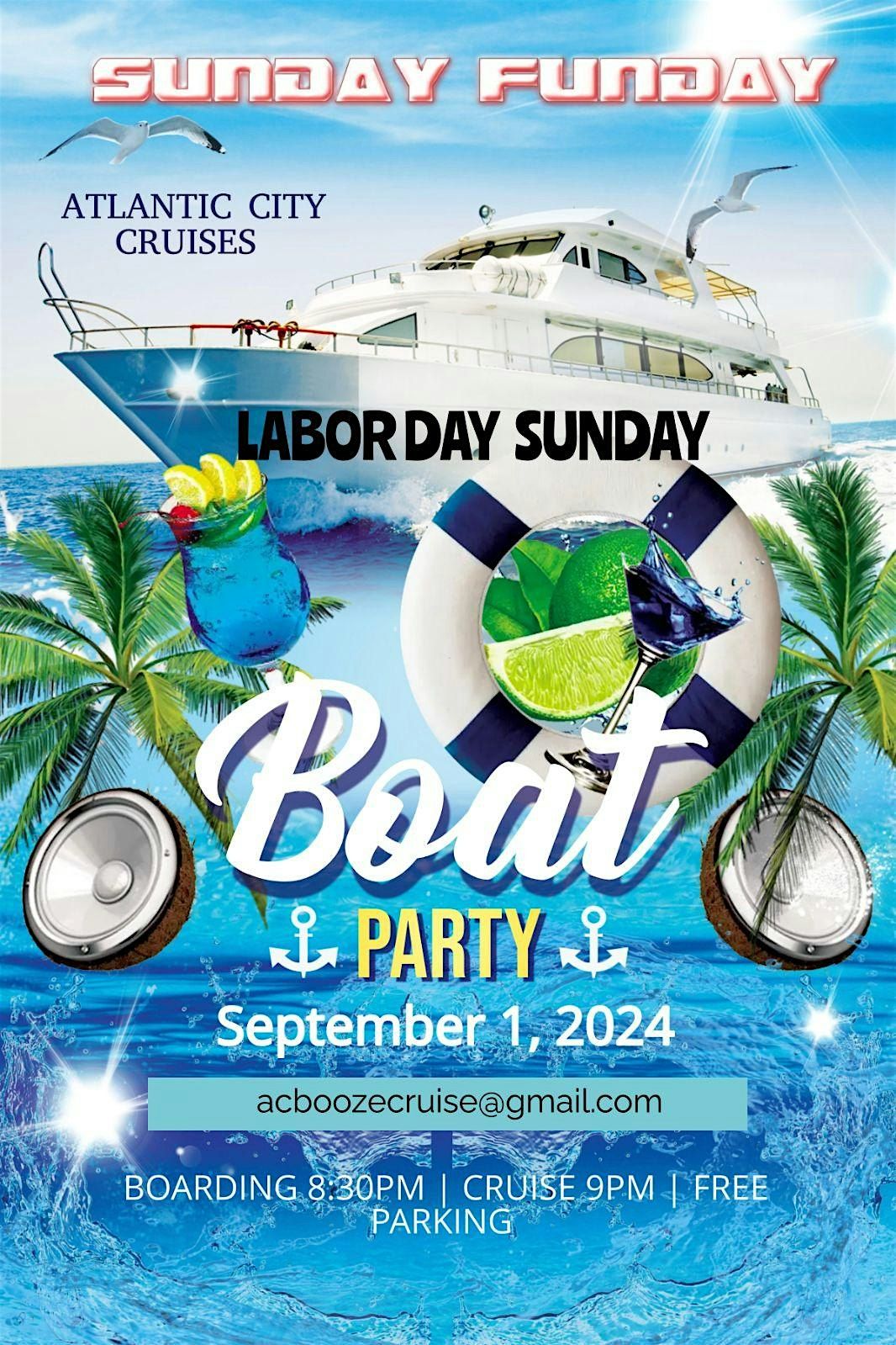 Booze Cruise Labor Day Sunday - Atlantic City