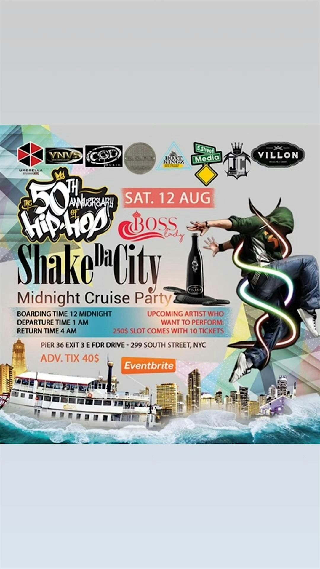 HIPHOP 50TH ANNIVERSARY MEGABOAT PARTY 2024 | NYC