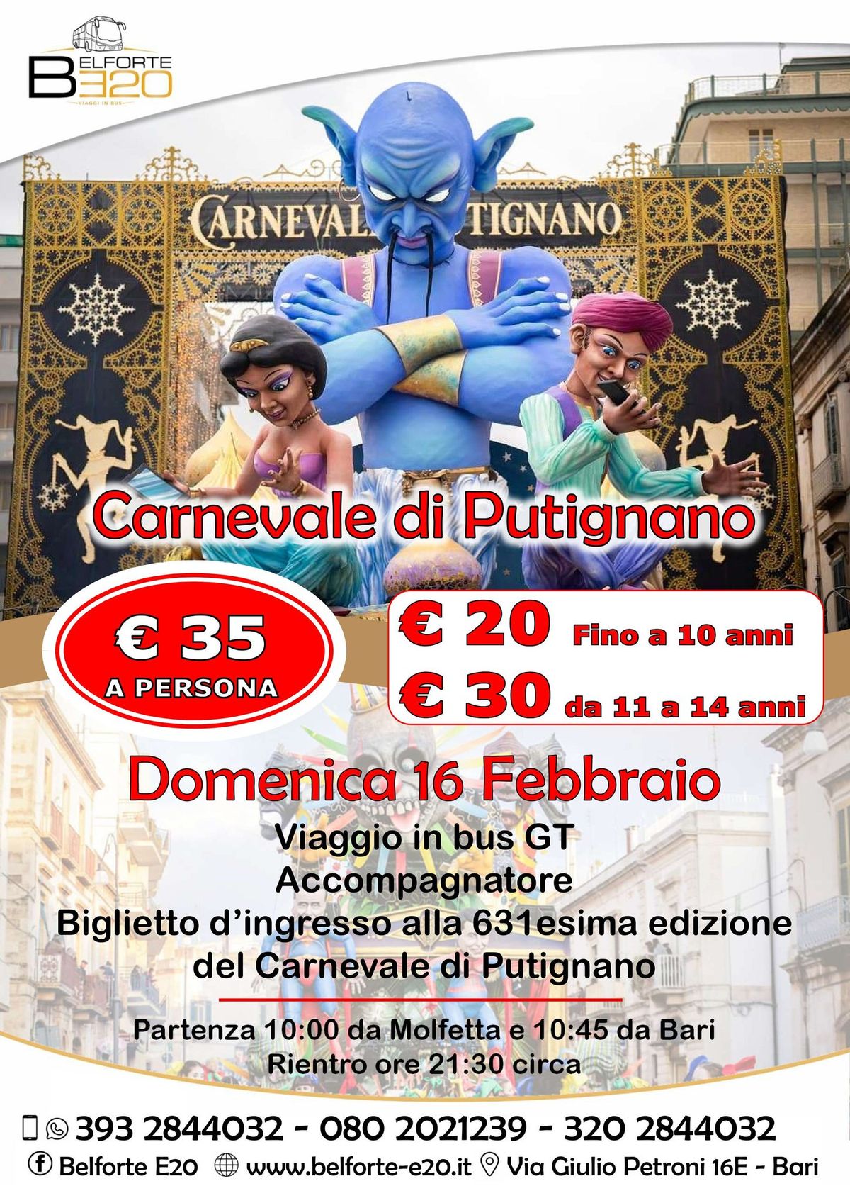 Carnevale di Putignano 16 Febbraio 2025 By BE20