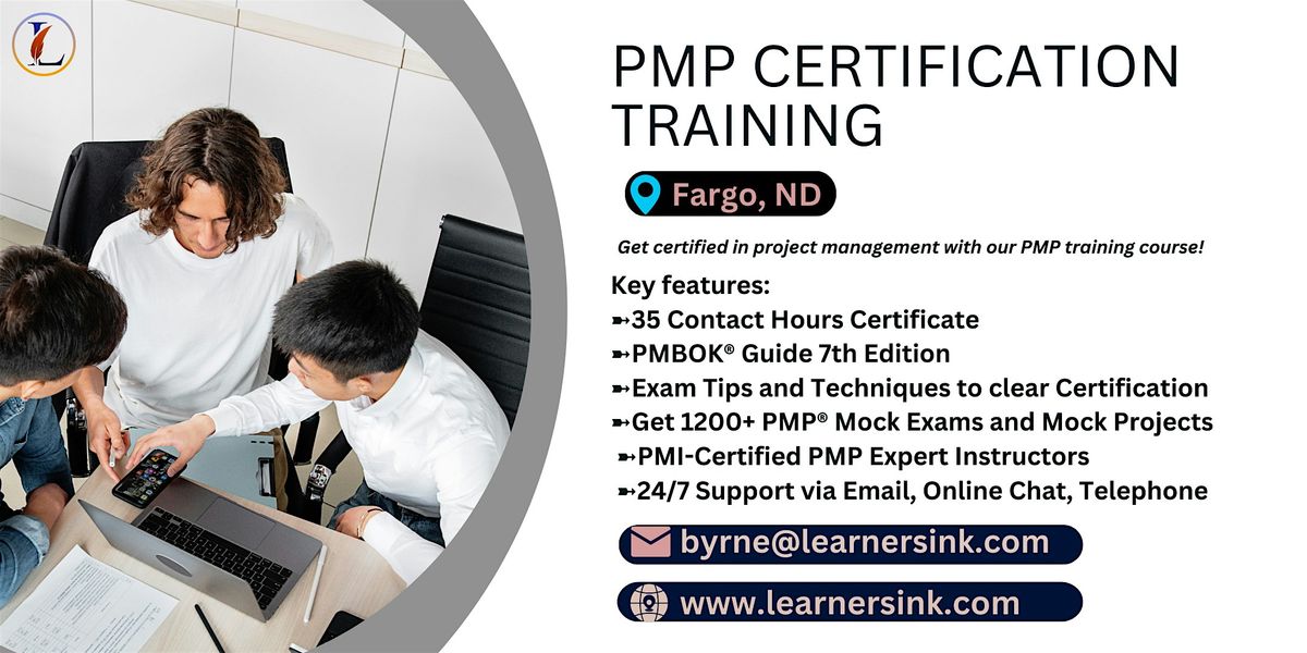 Confirmed 4 Day PMP Bootcamp In Fargo, ND