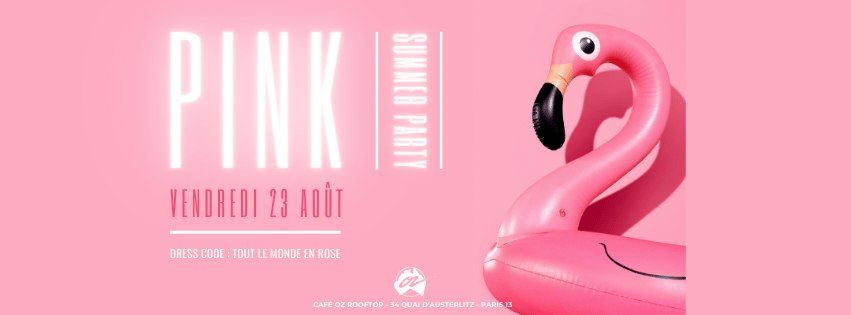 Pink Summer Party @ Caf\u00e9 Oz Rooftop