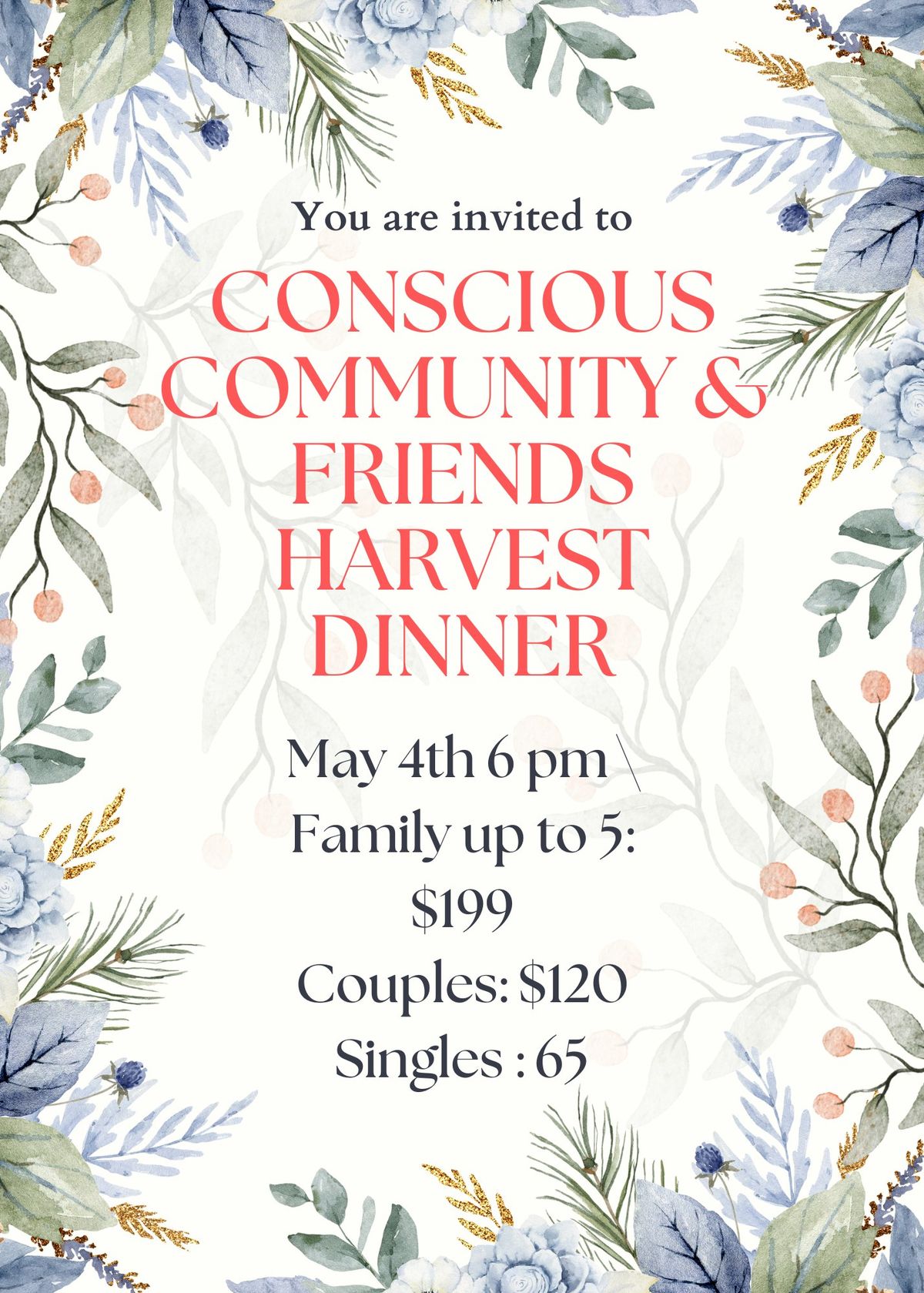 Conscious Community & Friends Harvest Dinner 