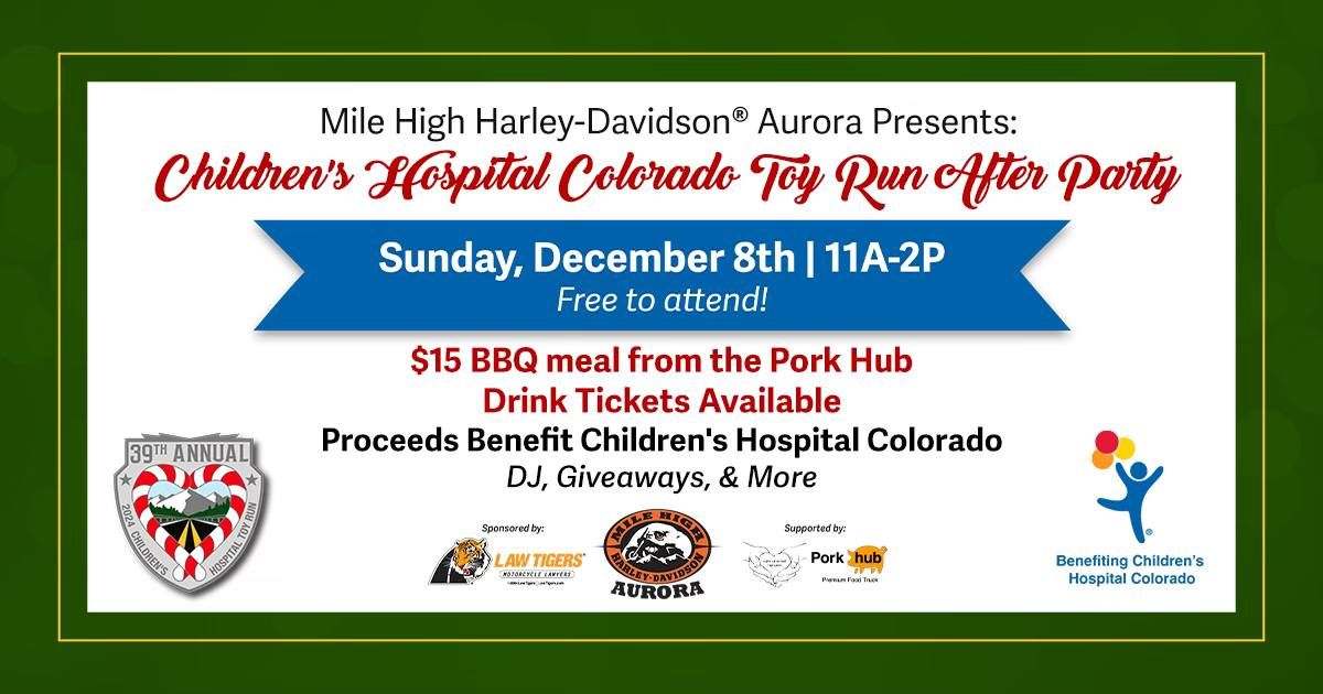 Children's Hospital Colorado Toy Run After Party 2024