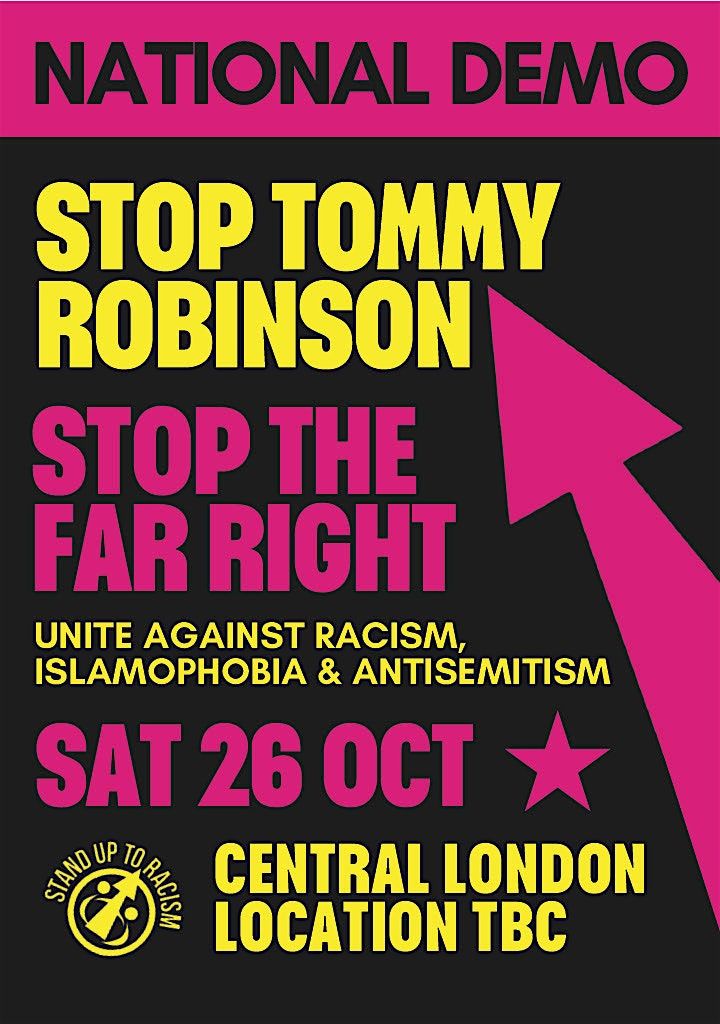 SWINDON goes to STOP TOMMY ROBINSON in LONDON