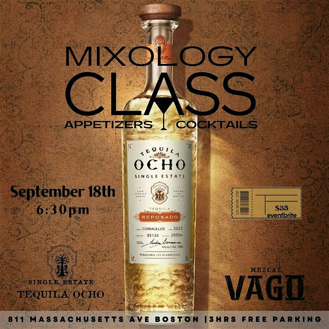 TEQUILA OCHO & VAGO MEZCAL Mixology + Appetizers with La Dona