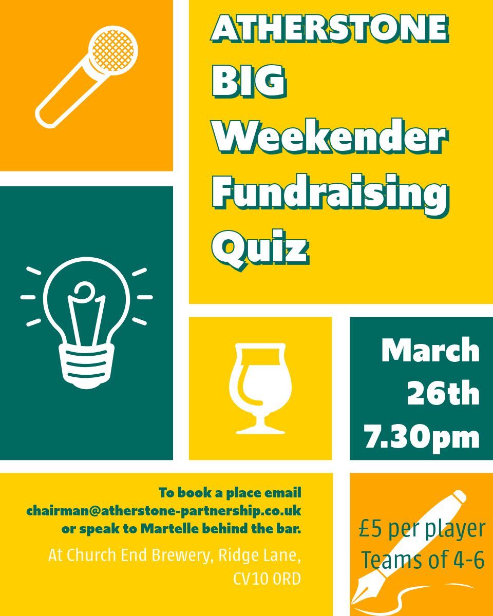 Atherstone Big Weekender Fundraising Quiz