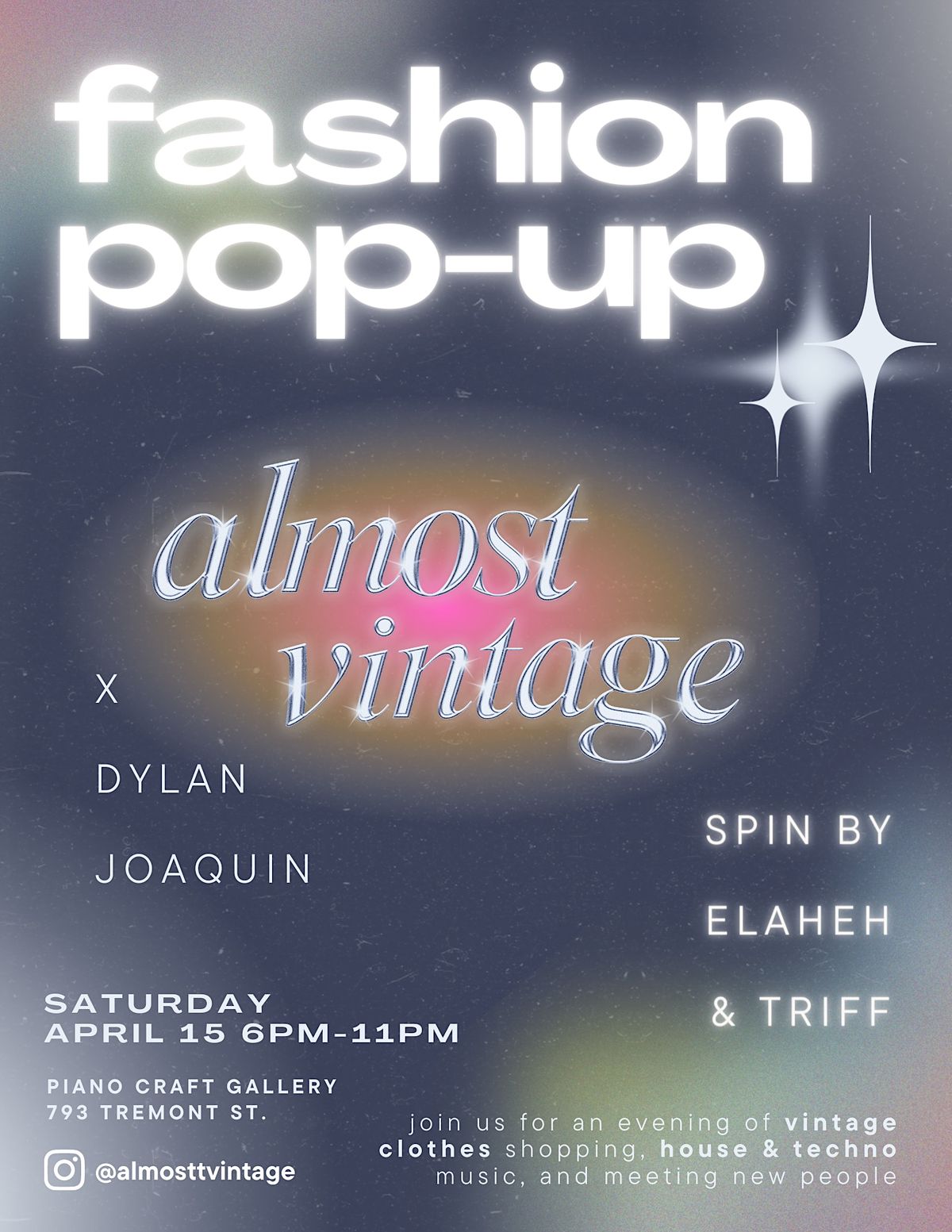 vintage fashion pop up party