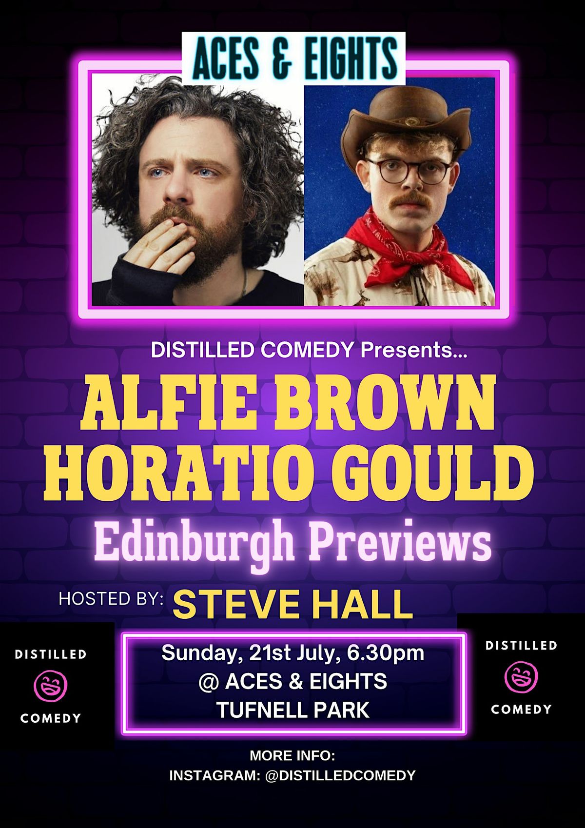 ALFIE BROWN/HORATIO GOULD Edinburgh Previews @ Aces & Eights, Aces and ...