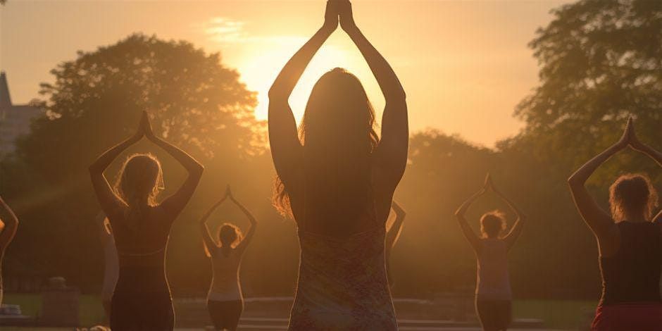 Yoga with Chris Temple on the East River Esplalande with Esplanade Friends