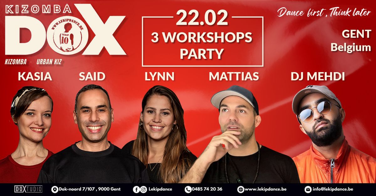 KIZOMBA DOX - WORKSHOPS & PARTY - 22-2-2025