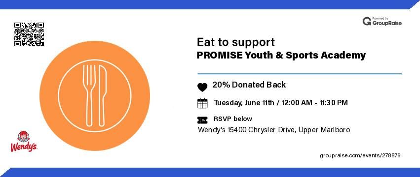 PROMISE Youth & Sports Academy x Wendy's GroupRaise Fundraiser