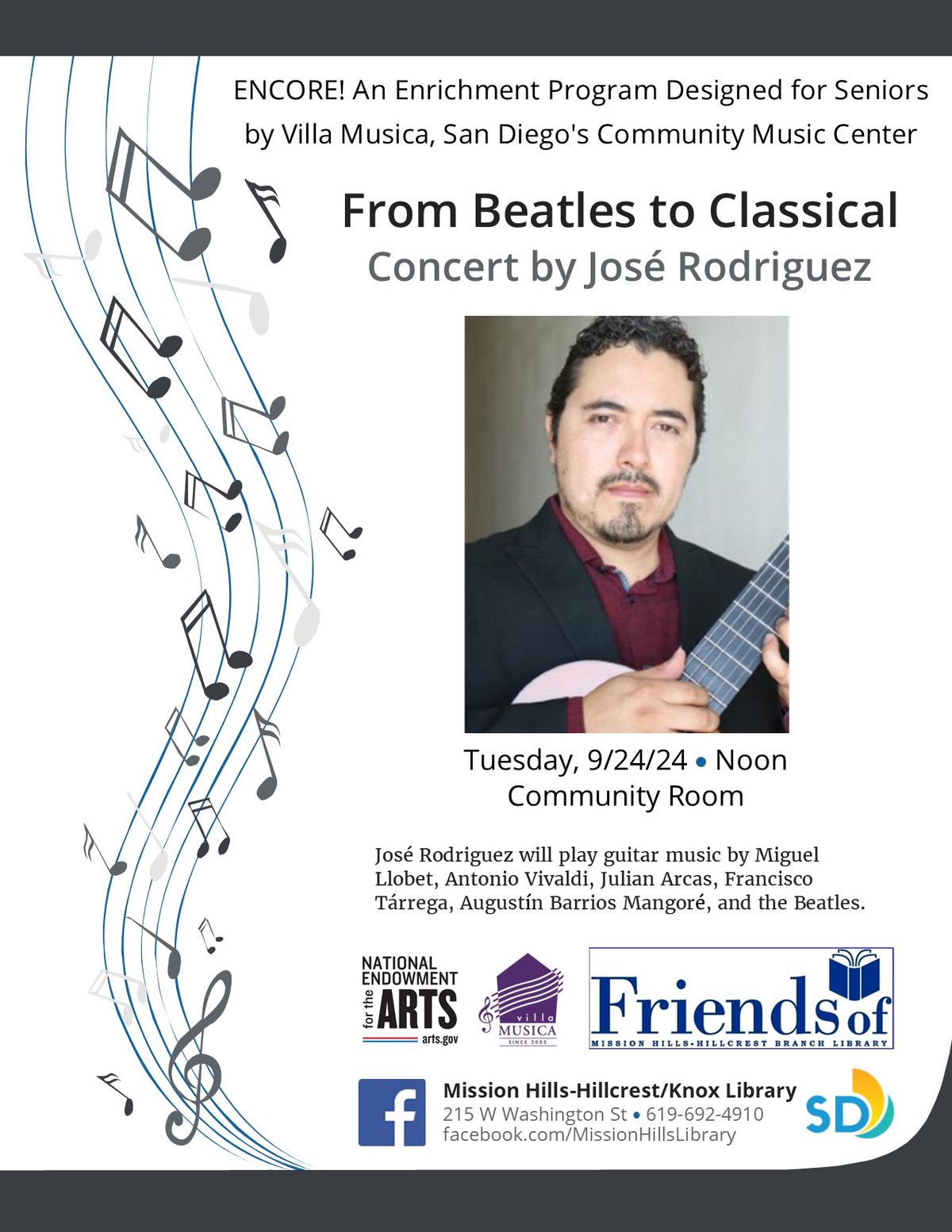 Classical to Beatles: A Concert by Classical Guitarist Jose Rodriguez