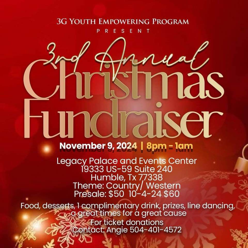 3G YOUTH EMPOWERING PROGRAM PRESENT 3nd Annual Christm\u0103s Fundraiser