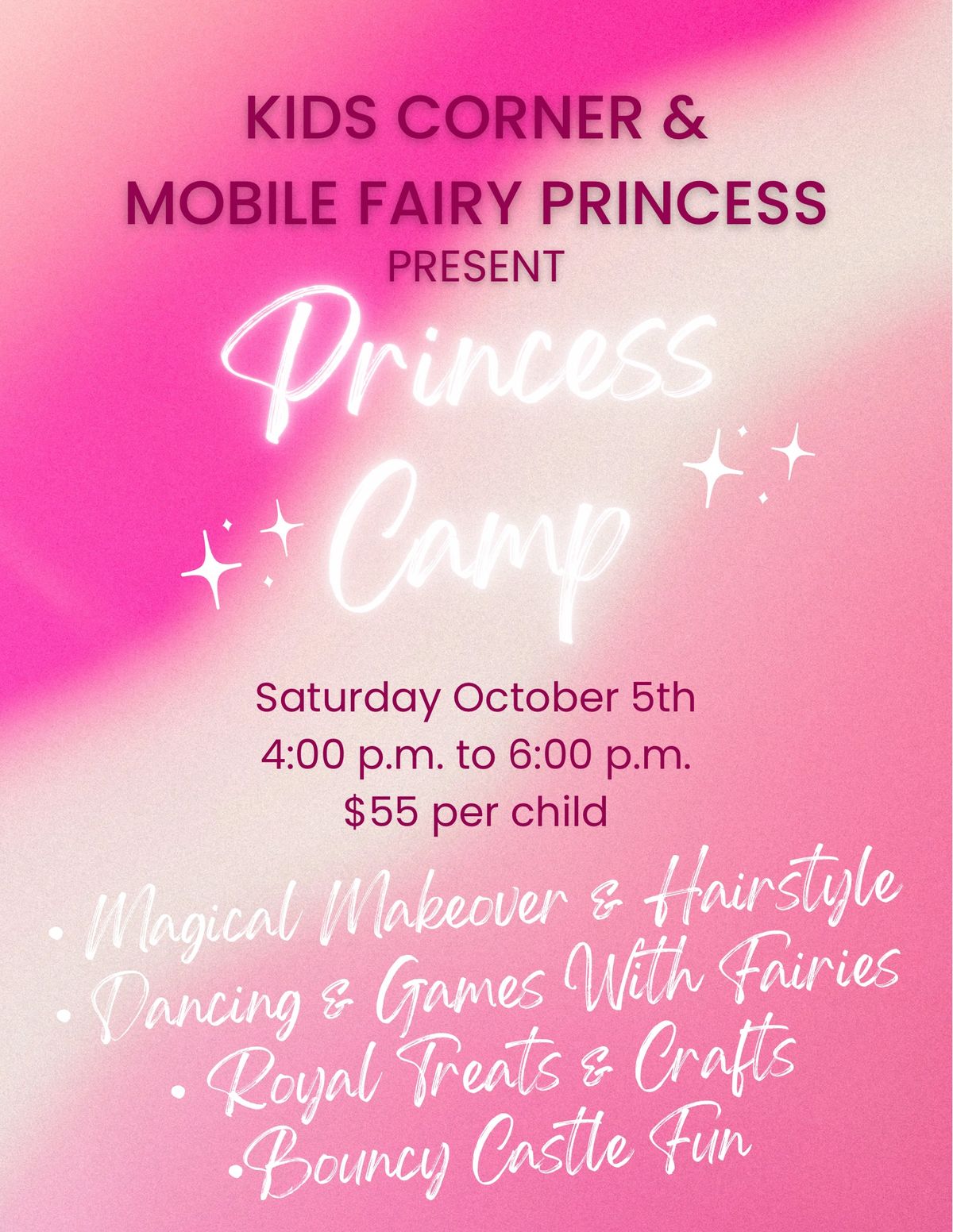 Princess Camp at Kids Corner