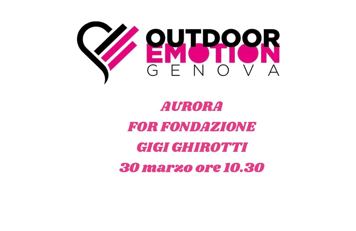 Outdoor Emotion Aurora for Fondazione Gigi Ghirotti