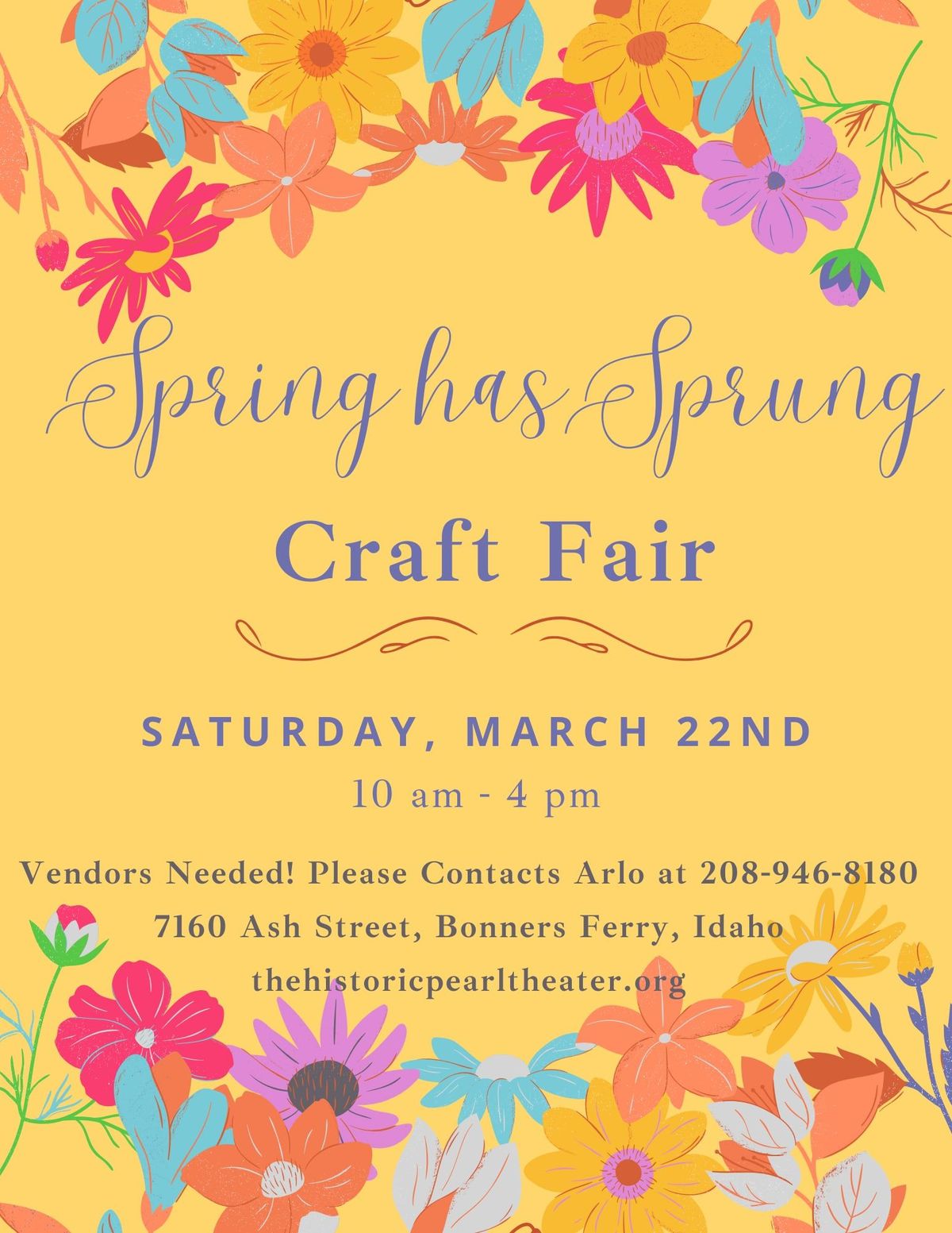 Spring Has Sprung Craft Fair