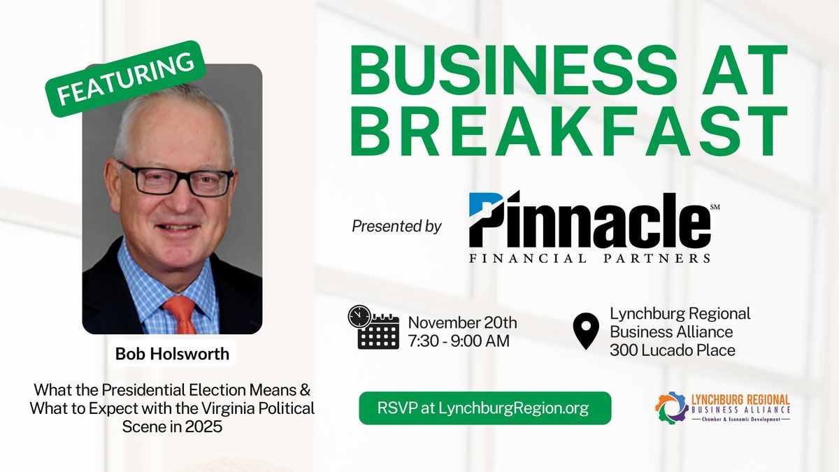 Business at Breakfast presented by Pinnacle Financial Partners