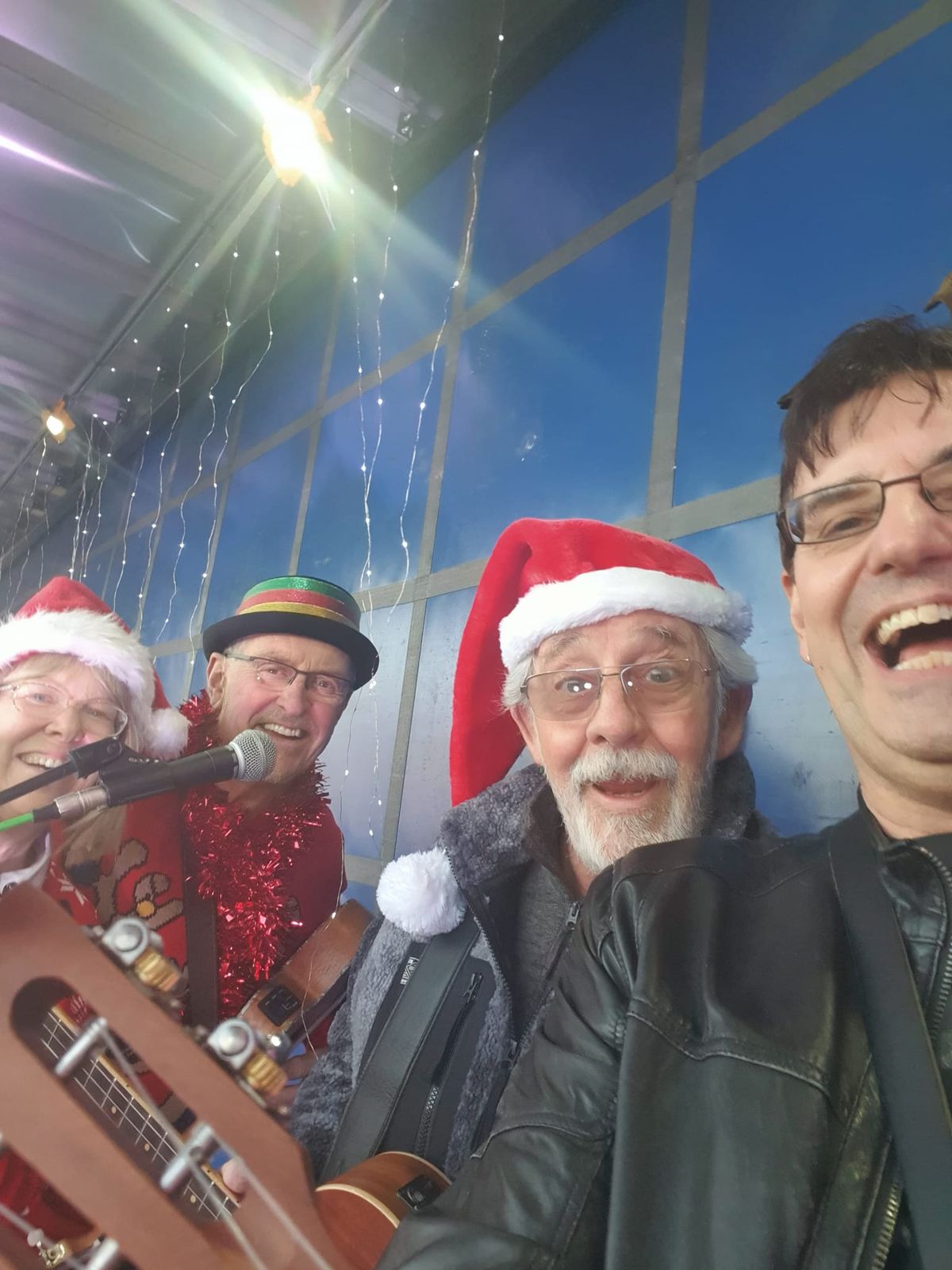 Ukulele Buddies at Morrisons Southport 5 year celebrations and Christmas show