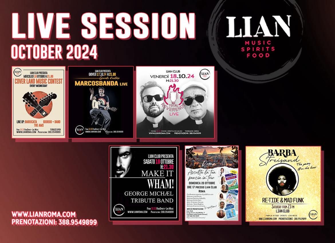 Lian Club Live Session dal 16 al 20 ottobre 2024!