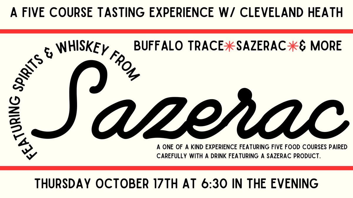 Sazerac 5 Course Tasting Dinner