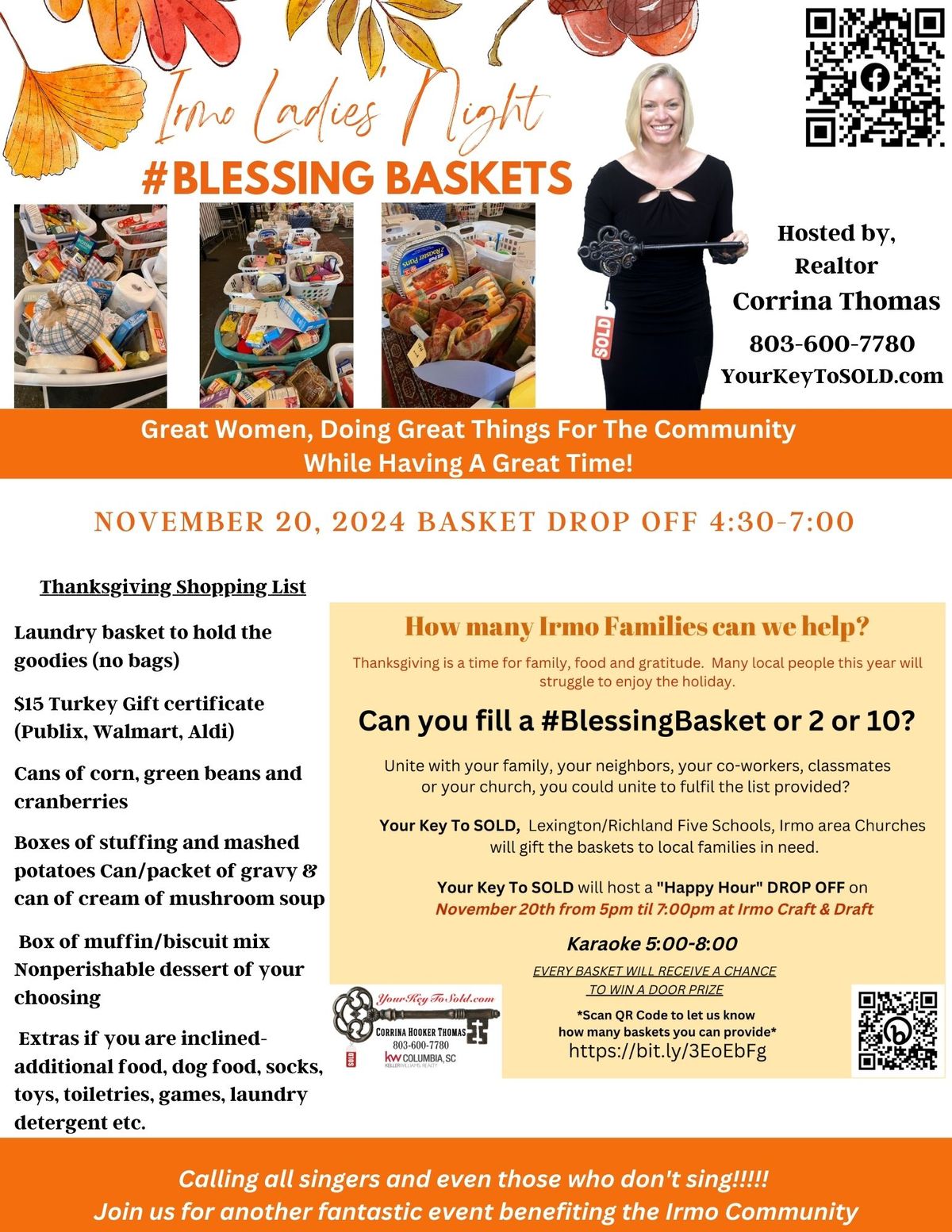 Irmo Ladies Night-November-Blessing Baskets