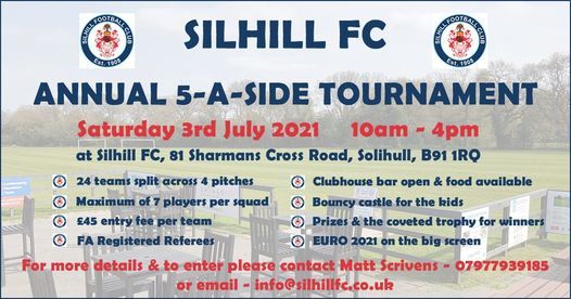 Silhill FC Annual Adult 5-a-Side Tournament