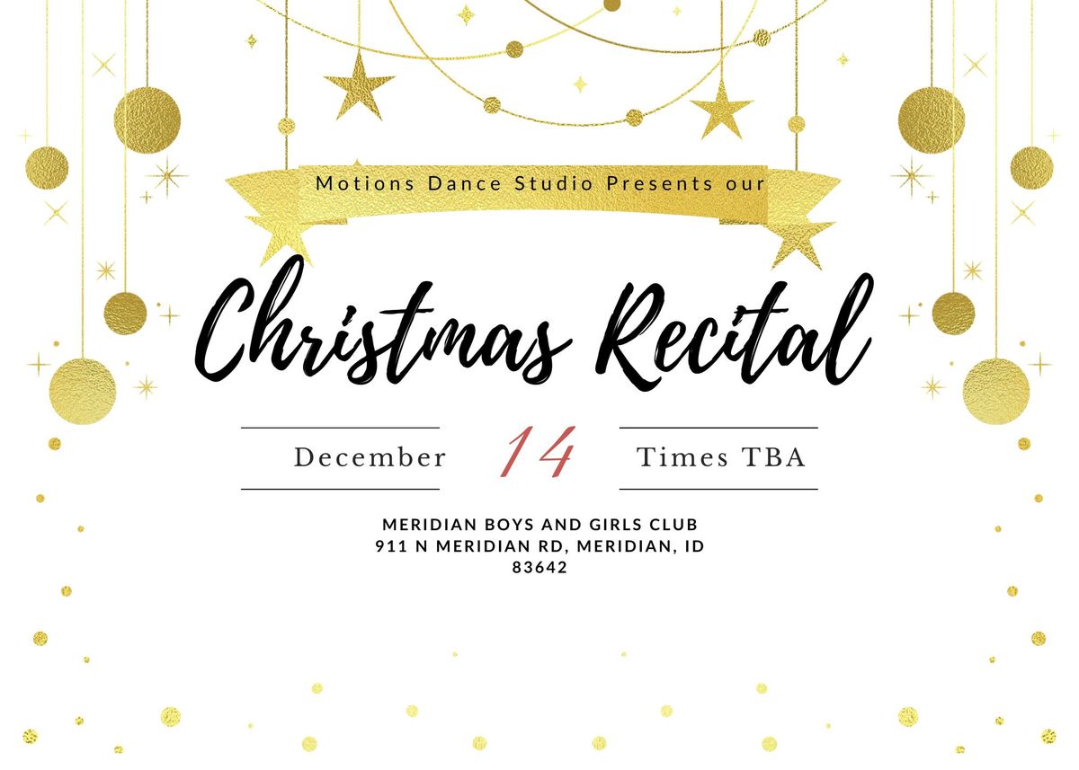 Motions Dance Studio Christmas Recital