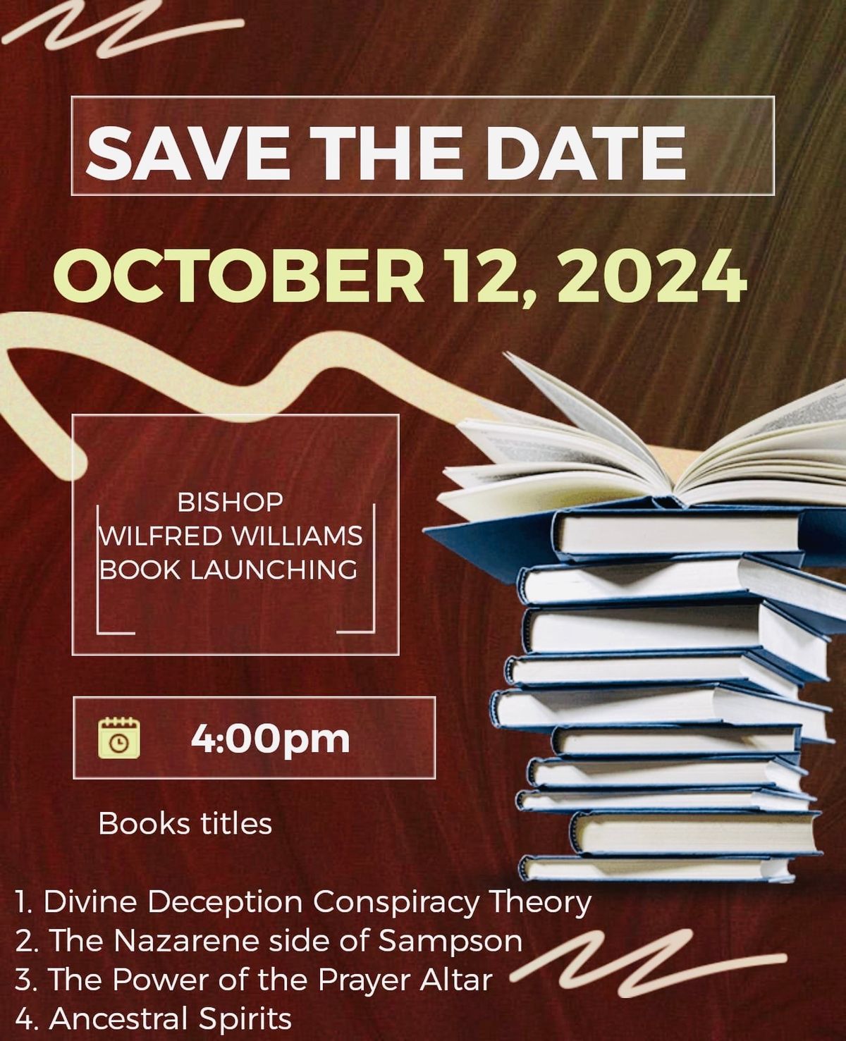 BISHOP WILFRED D. WILLIAMS BOOK LAUNCHING PROGRAM