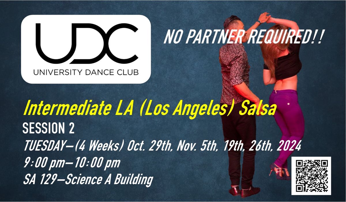 UDC Dance Classes: INTERMEDIATE L.A. (Los Angeles Style) SALSA - FALL SESSION