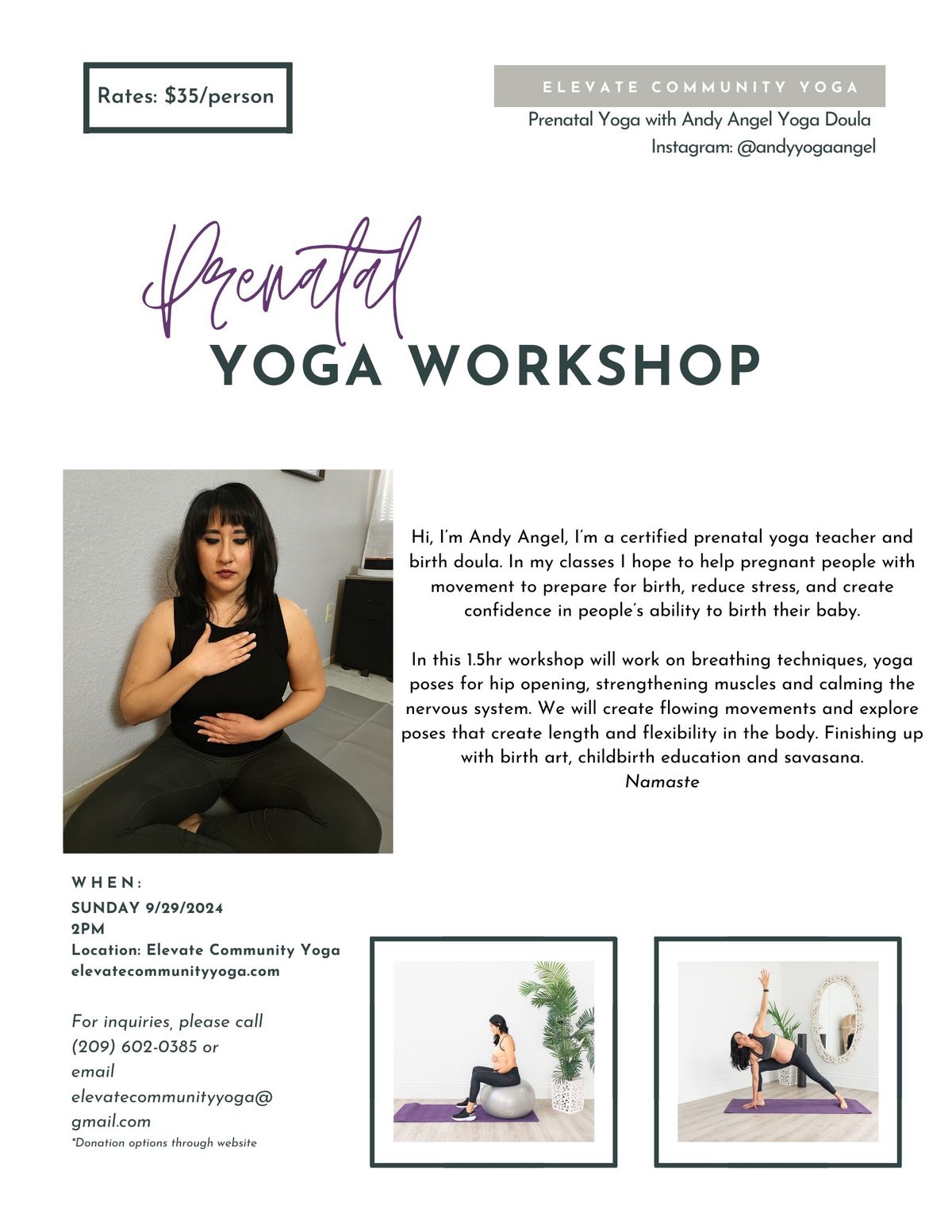 Prenatal Yoga Workshop 