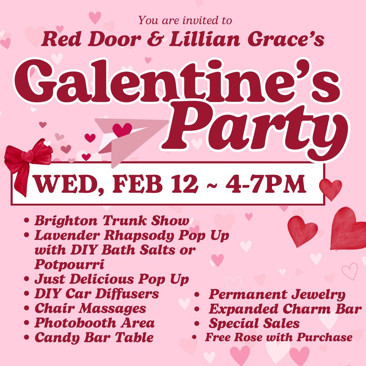 Galentine\u2019s Party at Red Door & Lillian Grace