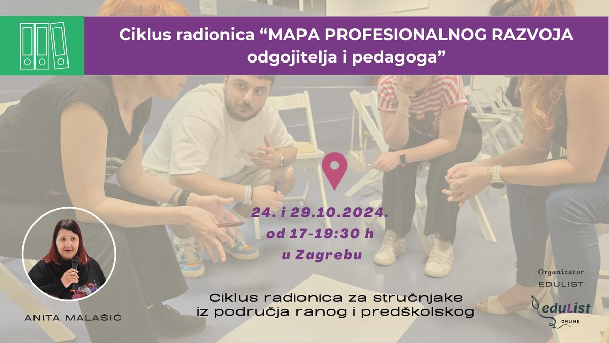 Ciklus radionica U\u017dIVO \u201cMapa profesionalnog razvoja odgojitelja i pedagoga\u201d